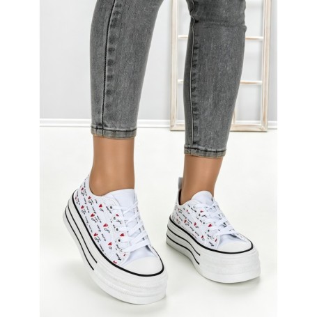 Tenisi Dama 885-4B WHITE | RED JIN