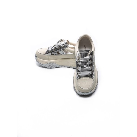 Pantofi Casual Dama din piele naturala KM9813 SILVER | ADVANCER