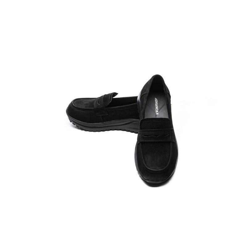 Pantofi Casual Dama din piele naturala 53671 BLACK | ADVANCER