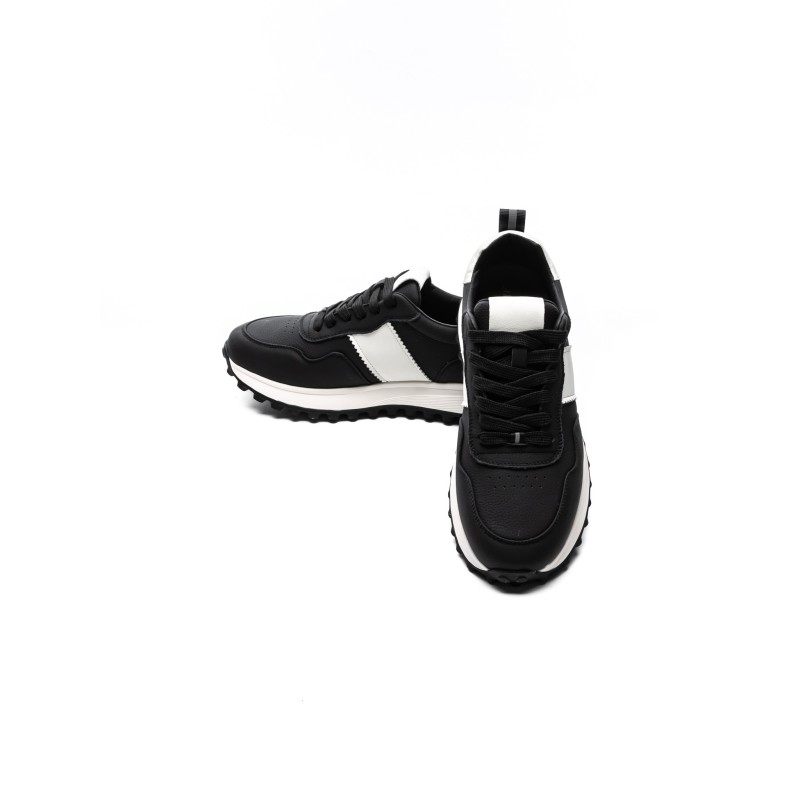 Pantofi Sport Barbati din piele naturala 7077 BLACK | ADVANCER