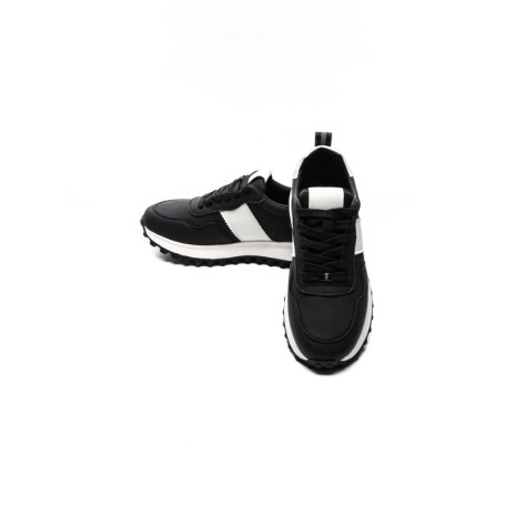 Pantofi Sport Barbati din piele naturala 7077 BLACK | ADVANCER