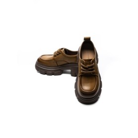 Pantofi Casual Dama din piele naturala KM1606 KHAKI | ADVANCER