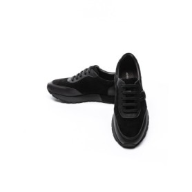Pantofi Sport Barbati din piele naturala 1-230-77 BLACK | ADVANCER