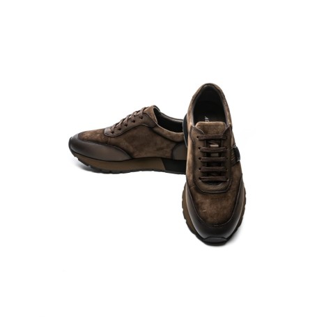 Pantofi Sport Barbati din piele naturala 1-230-77 COFFEE | ADVANCER