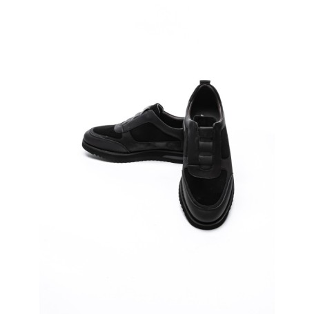 Pantofi Sport Barbati din piele naturala 1-528-70 BLACK | ADVANCER