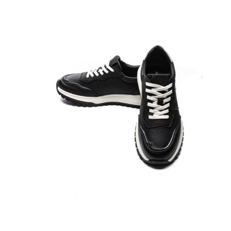 Pantofi Sport Barbati din piele naturala 7Q8807 BLACK | ADVANCER