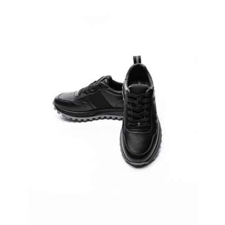 Pantofi Sport Barbati din piele naturala 7058 BLACK-GREY | ADVANCER