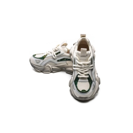 Pantofi Sport Dama din piele naturala HY5757-2 CREAM-GREEN | FRANCO GERARDO