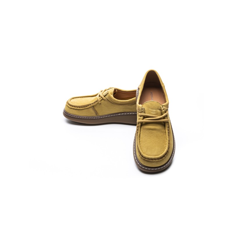 Pantofi Casual Dama din piele naturala 898 YELLOW | ADVANCER