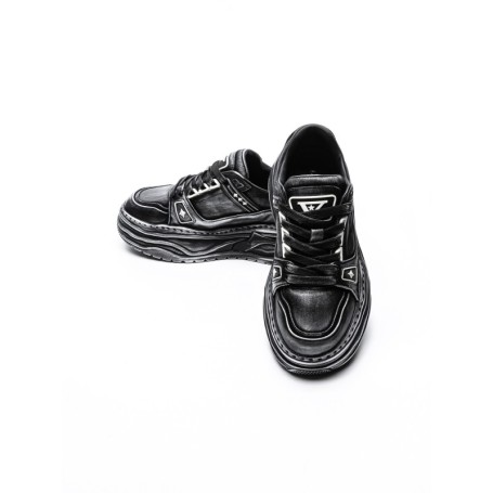 Pantofi Sport Barbati din piele naturala 98512-1 BLACK | ADVANCER