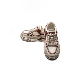 Pantofi Sport Barbati din piele naturala 98512-1 WHITE-RED | ADVANCER