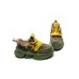 Pantofi Sport Dama din piele naturala HD37872 GREEN-YELLOW | ADVANCER
