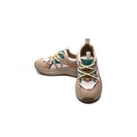 Pantofi Sport Dama din piele naturala HW9256-1 APRICOT-GREEN | FRANCO GERARDO