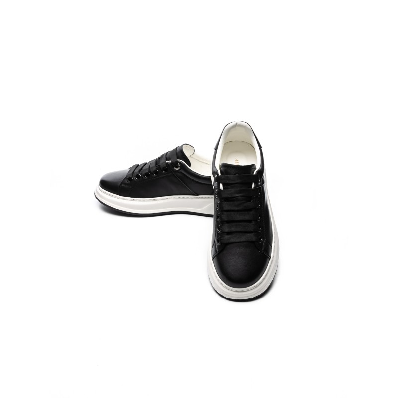 Pantofi Sport Barbati din piele naturala 8632-1 BLACK | ADVANCER