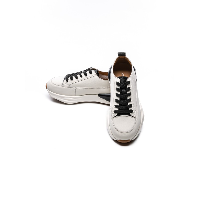 Pantofi Sport Dama din piele naturala BG08 CREAM-BLACK | ADVANCER