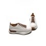 Pantofi Sport Dama din piele naturala BG08 CREAM-COFFEE | ADVANCER