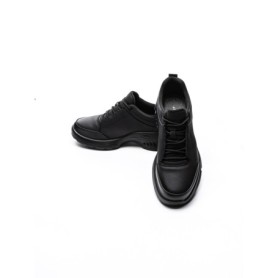Pantofi Sport Barbati din piele naturala 39600 BLACK | ADVANCER