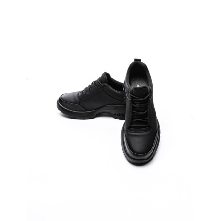 Pantofi Sport Barbati din piele naturala 39600 BLACK | ADVANCER