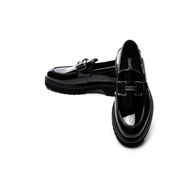 Mocasini Barbati din piele naturala 5NXE25 BLACK | PANTOFUL