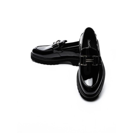 Mocasini Barbati din piele naturala 5NXE25 BLACK | PANTOFUL