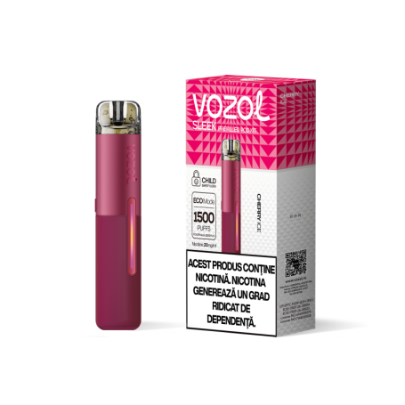 Narghilea electronica reincarcabila KIT SLEEK POD CHERRY ICE | GALASUN