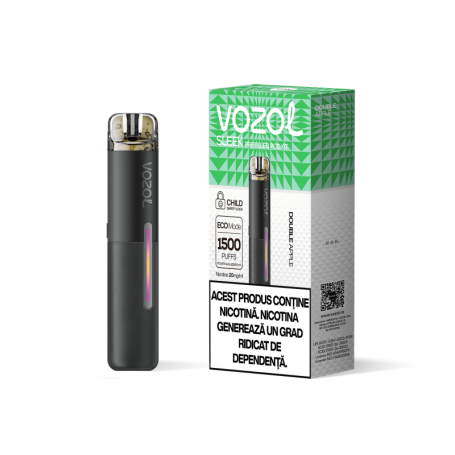 Narghilea electronica reincarcabila KIT SLEEK POD DOUBLE APPLE | GALASUN