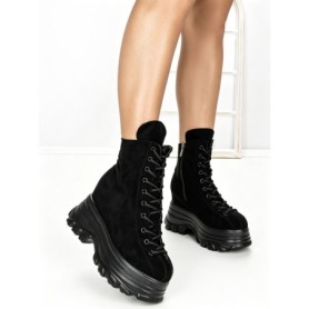 Ghete Dama cu Platforma 68WL7 BLACK | MEI