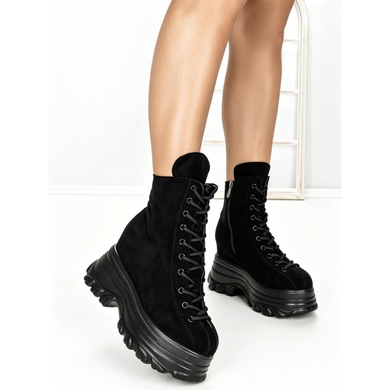 Ghete Dama cu Platforma 68WL7 BLACK | MEI