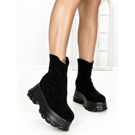 Ghete Dama cu Platforma 68WL6 BLACK | MEI