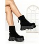 Ghete Dama cu Platforma 68WL6 BLACK | MEI