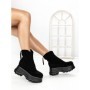 Ghete Dama cu Platforma 68WL6 BLACK | MEI