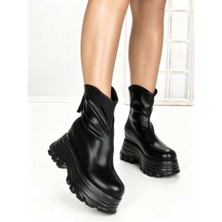 Ghete Dama cu Platforma 68WL6 BLACK | MEI