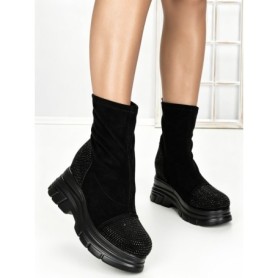 Ghete Dama cu Platforma 68WL5 BLACK | MEI