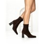 Botine cu Toc Gros 6GS11 DARK BROWN | MEI