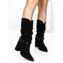 Ghete Dama din piele naturala 6GS9 BLACK | PANTOFUL