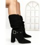 Ghete Dama din piele naturala 6GS9 BLACK | PANTOFUL