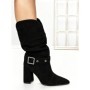 Ghete Dama din piele naturala 6GS9 BLACK | PANTOFUL