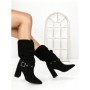 Ghete Dama din piele naturala 6GS9 BLACK | PANTOFUL