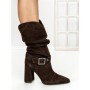 Ghete Dama din piele naturala 6GS9 DARK BROWN | PANTOFUL