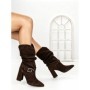 Ghete Dama din piele naturala 6GS9 DARK BROWN | PANTOFUL