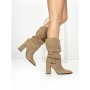 Ghete Dama din piele naturala 6GS9 KHAKI | PANTOFUL