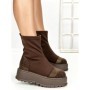 Ghete Dama cu Platforma 3AL78 DARK BROWN | MEI