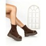 Ghete Dama cu Platforma 3AL78 DARK BROWN | MEI