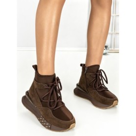 Ghete Dama din piele naturala 5SZ8 DARK BROWN | PANTOFUL
