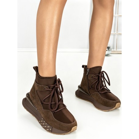 Ghete Dama din piele naturala 5SZ8 DARK BROWN | PANTOFUL
