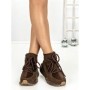 Ghete Dama din piele naturala 5SZ8 DARK BROWN | PANTOFUL