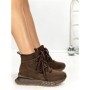 Ghete Dama din piele naturala 5SZ8 DARK BROWN | PANTOFUL