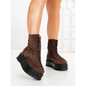Ghete Dama cu Platforma 3AL77 DARK BROWN | MEI
