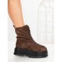 Ghete Dama cu Platforma 3AL77 DARK BROWN | MEI