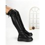 Cizme Dama cu Platforma 68WL28 BLACK | MEI